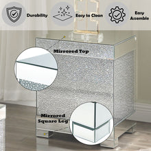 Mallika - End Table - Mirrored & Faux Round Crystals