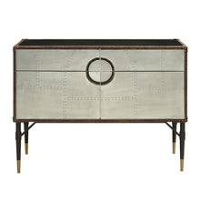 Brancaster - Console Cabinet - Top Grain Leather & Aluminum