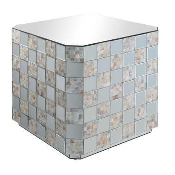 Nasa - End Table - Mirrored & Mother of Pearl