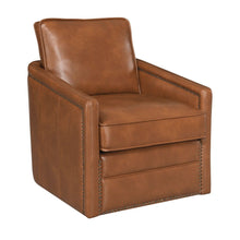 Rocha - Swivel Chair - Brown Leather Aire