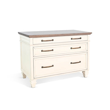 Pasadena - Lateral File Cabinet - Buckskin / Marble White