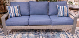 Half Moon Beach - Blue / Gray - Sofa With Cushion