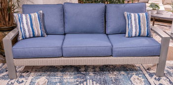 Half Moon Beach - Blue / Gray - Sofa With Cushion