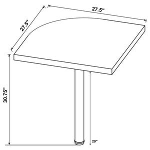 Skylar - Square Corner Table - Cappuccino