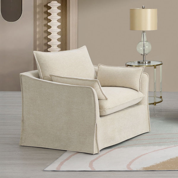 Shane Chair With 2 Pillows Beige Linen
