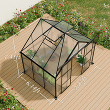 Double Door Polycarbonate house Raised Base And Anchor Aluminum Heavy Duty Walk In houses For Outdoor Backyard In All Season