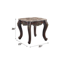 Ragnar - End Table - Marble Top & Cherry Finish