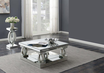 Amalia - Mirrored Coffee Table Set