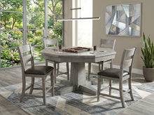 Alpine - Bar Ladderback Barstool, Cushion Seat (Set of 2) - Gray