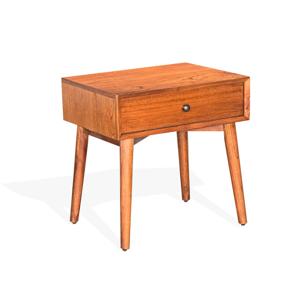 American Modern Mitred Solid Wood Nightstand Cinnamon