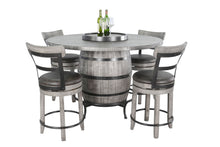 Alpine - Counter Swivel Barstool, Cushion Seat (Set of 2) - Gray