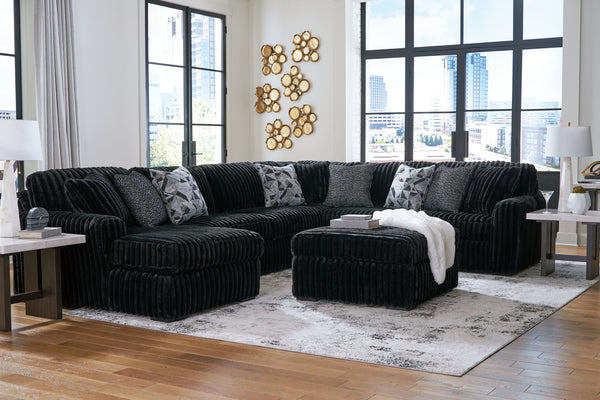 Midnight-Madness 5 Piece Sectional Set