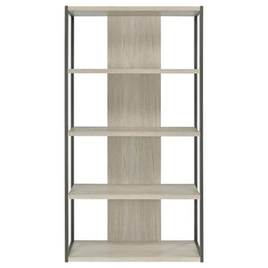 Loomis - 72" 4-Shelf Bookshelf - Whitewashed Gray