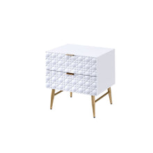 Maisey II - Nightstand - White & Gold