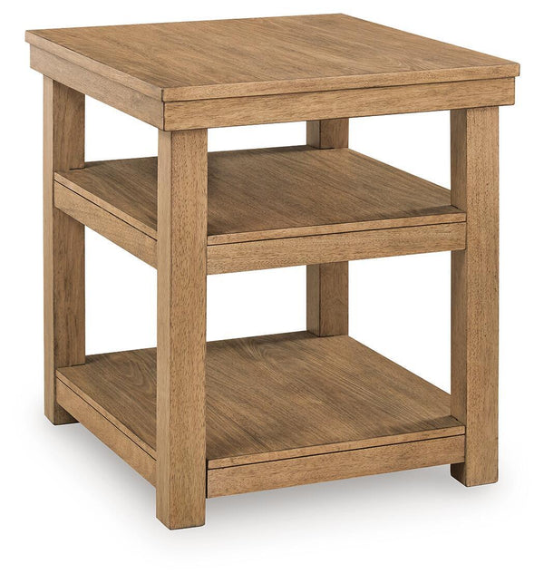 Wittenmyer Rectangular End Table Natural / Black