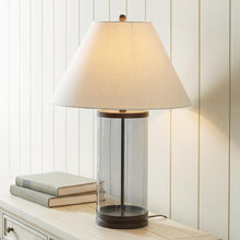 Junrow - Glass Table Lamp - Clear / Brown