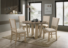 Brutus Vintage Walnut 5Pc 47" Contemporary Round Dining Table Set