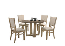 Brutus Vintage Walnut 5Pc 47" Contemporary Round Dining Table Set
