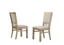 Brutus Set of 2 Reclaimed Wheat Contemporary Fabric Dining Chair