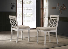 Havanna Set of 2 Off White Contemporary Fabric Chair