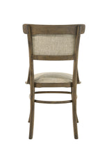Bistro Set of 2 Vintage Walnut Contemporary Fabric Dining Chair