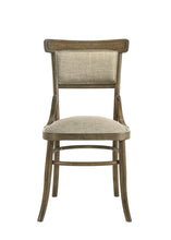 Bistro Set of 2 Vintage Walnut Contemporary Fabric Dining Chair