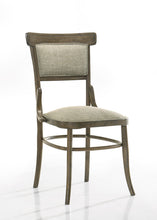 Bistro Set of 2 Vintage Walnut Contemporary Fabric Dining Chair