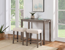 Lux Brown 3 Piece Counter Height 42" Pub Table Set