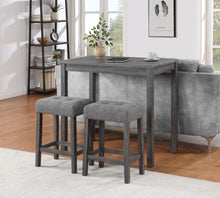 Lux Gray 3 Piece Counter Height 42" Pub Table Set