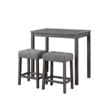 Lux Gray 3 Piece Counter Height 42" Pub Table Set