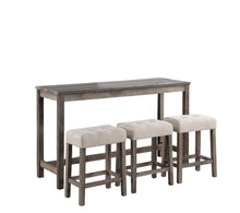 Oriana Brown 4 Piece Counter Height 60" Pub Table Set