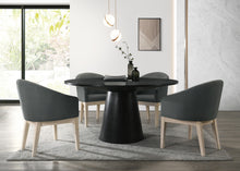 Jasper Ebony Black 5 Piece 59" Round Dining Table Set
