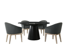 Jasper Ebony Black 5 Piece 59" Round Dining Table Set
