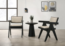 Jasper 21" 3-Piece Ebony Black Arm Chairs and Console Table Set