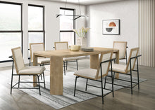 Magnus Oak Finish 66" Extendable Rectangular Dining Table Set
