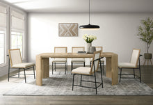 Magnus Oak Finish 66" Extendable Rectangular Dining Table Set