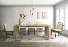 Magnus Oak Finish 66" Extendable Rectangular Dining Table Set