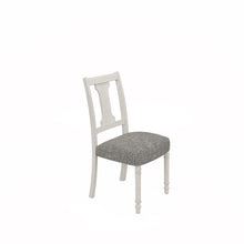 Tannen 59" Round White and Gray Dining Set