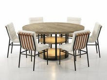 Eden 7Pc 59" Round Rustic Oak Dining Set