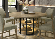 Eden 59" Round Rustic Oak Dining Table