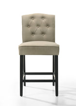 Jasper Set of 2 Beige Fabric Counter Height Chairs
