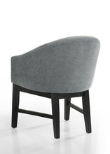 Haven Set of 2 Gray Fabric Barrel Dining Chair