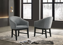 Haven Set of 2 Gray Fabric Barrel Dining Chair