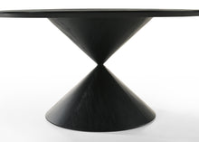 Haven 59" Round Ebony Black Pedestal Dining Table