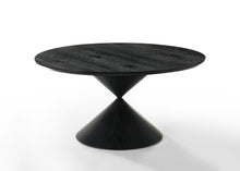 Haven 7Pc 59" Round Ebony Black Pedestal Dining Set (30055-2)