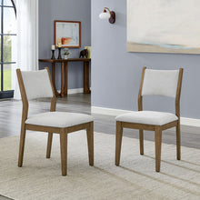 Darla Set of 2 Walnut Oak Dining Side Chairs