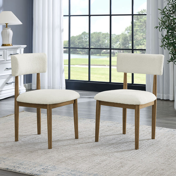 Darla Set of 2 Walnut Oak Dining Side Chairs (30064-C)