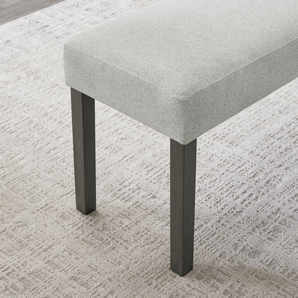 Selena Light Gray Fabric Upholstered 40" Bench