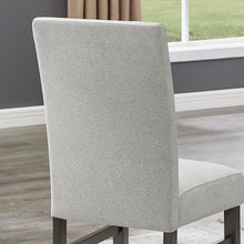 Selena Set of 2 Light Gray Fabric Parsons Dining Side Chairs