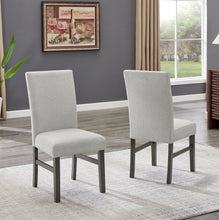 Selena Set of 2 Light Gray Fabric Parsons Dining Side Chairs